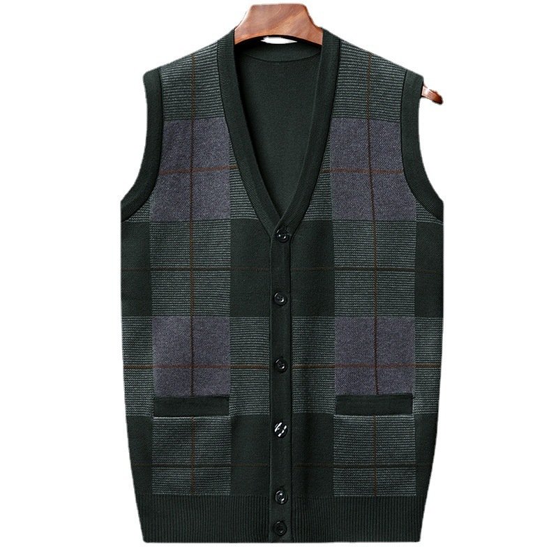 Men's Casual Loose Collar Knitted Vest – Comfortable and Stylish