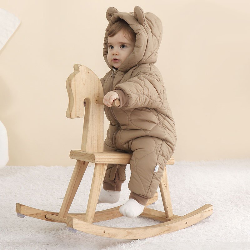 Baby Cotton Padded Coat Jumpsuit – Warm & Cozy Winter Outerwear for Babies