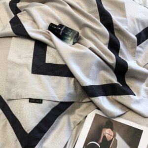 High-End Minimalist Tencel Cotton Bedding – Vintage Active Printing 4-Piece Home Textile Set