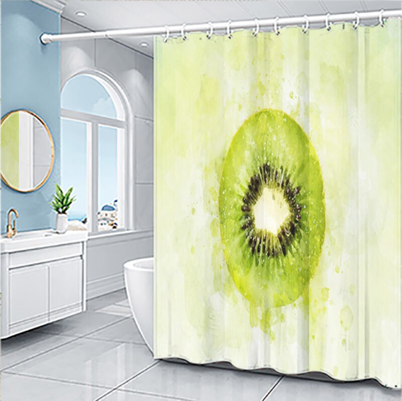 Cartoon Fruit Series Shower Curtain Set – Fun & Colorful Bathroom Decor
