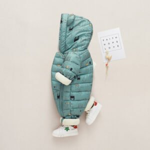 Baby Velvet Romper – Warm One-Piece Suit for Cozy Winter Comfort