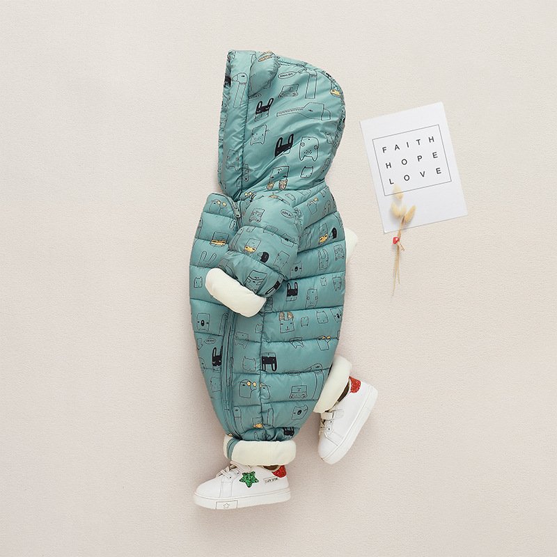 Baby Velvet Romper – Warm One-Piece Suit for Cozy Winter Comfort