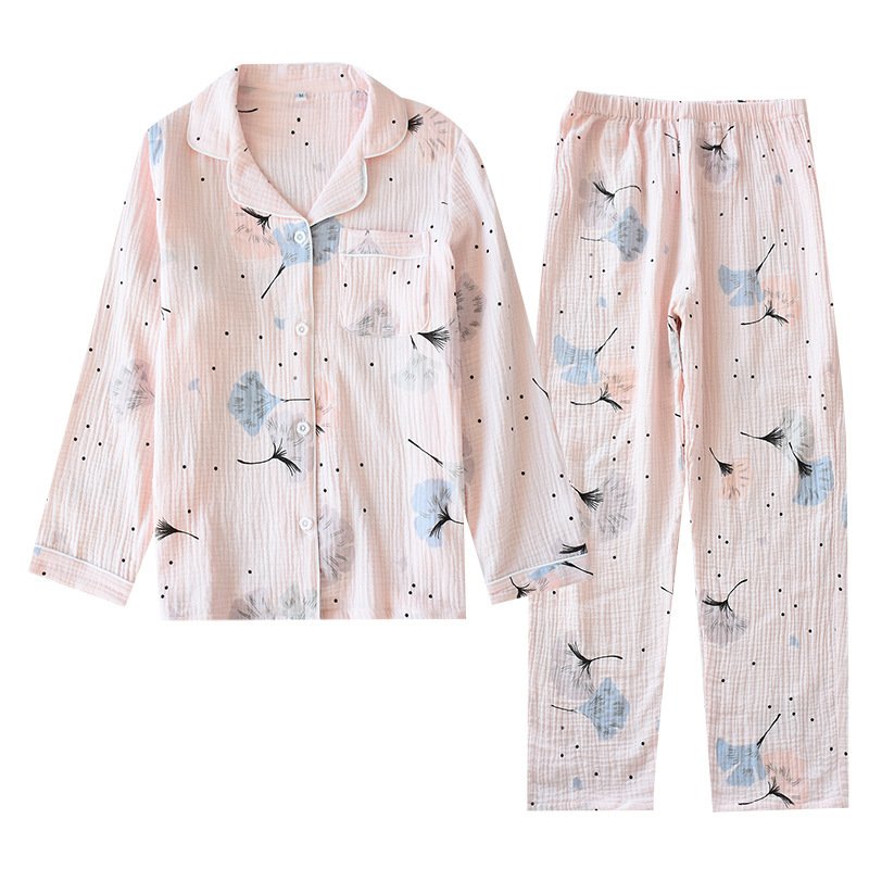 Skin-Friendly Washed Pure Cotton Yarn Pajamas for Women | Soft & Comfortable Sleepwear