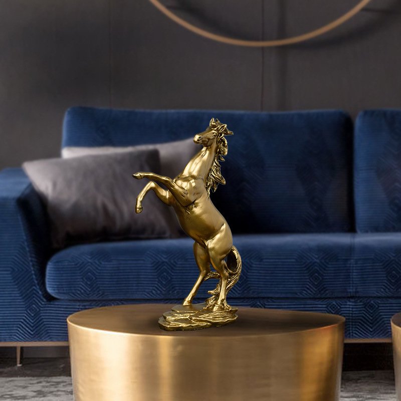 Light Luxury Horse Decoration – All Copper New Home Gifts & Living Room Decor