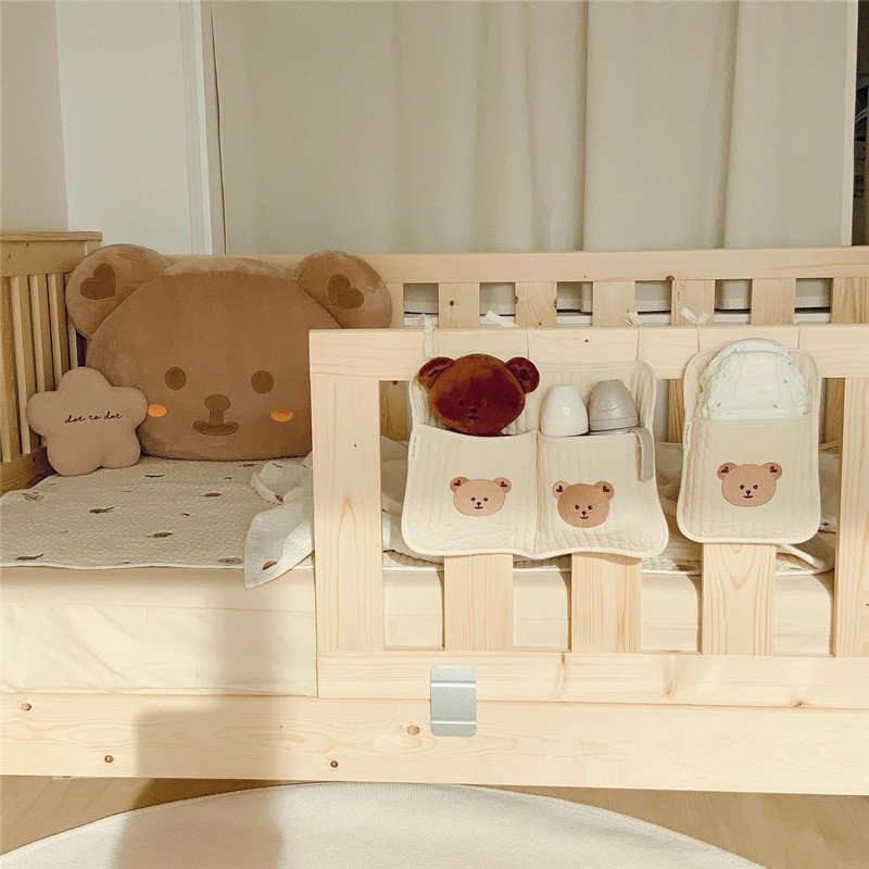 Bed Storage Hanging Bag - Baby Bottle & Diaper Organizer for Convenience