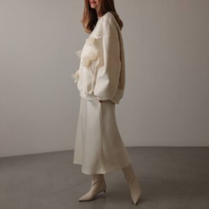 Flower Three-Dimensional Style Design Sweater for Women - Elegant & Trendy Knitwear