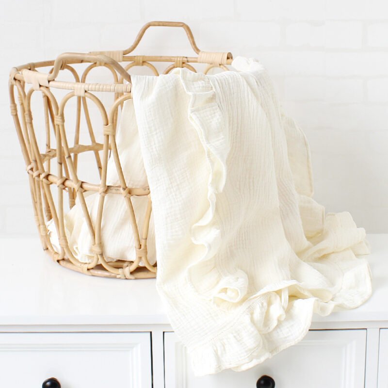 Baby Blanket with Ruffles - Soft & Stylish Newborn Blanket