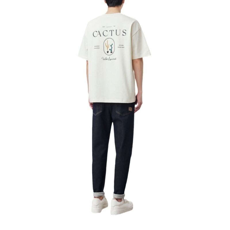 Fashion Cartoon Printed Men's T-shirt – Trendy & Fun Graphic Shirt