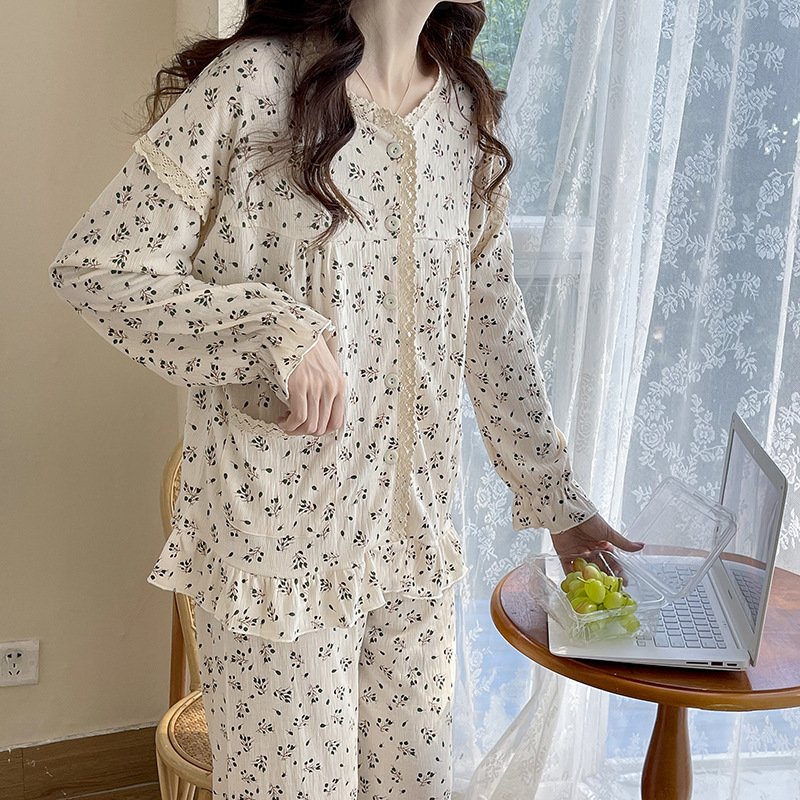 Women's Bubble Cotton Pajamas - Double Layer for Ultimate Comfort