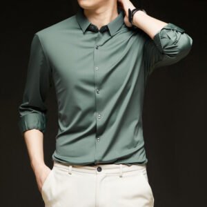 Business Formal Wear Autumn New Black Casual Shirt – Stylish & Professional