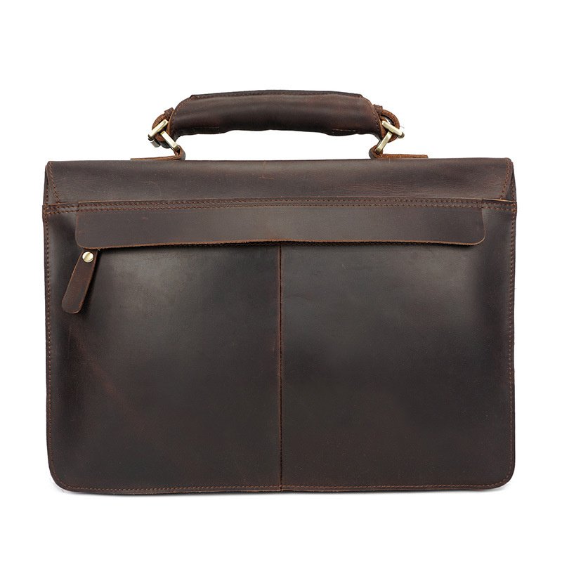 Cowhide One-Shoulder Leather Bag - Genuine & Durable Men's Leather Sling Bag