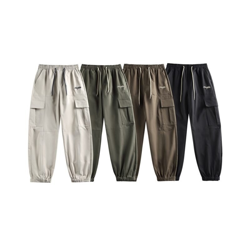 Autumn Outdoor Retro Pocket Overalls – Men's Loose Straight Casual Pants for Comfort & Style