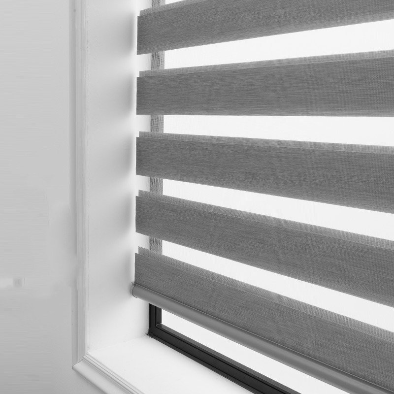 Soft Gauze Semi-Shading Rolling Curtain – Electric Zebra Roll-Up Window Treatment