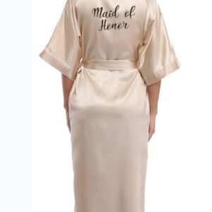 Bridesmaid Silk Satin Lace Wedding Robes – Elegant Bridal Party Robes