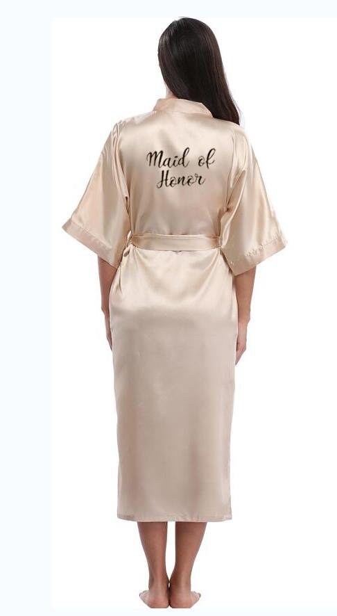 Bridesmaid Silk Satin Lace Wedding Robes – Elegant Bridal Party Robes