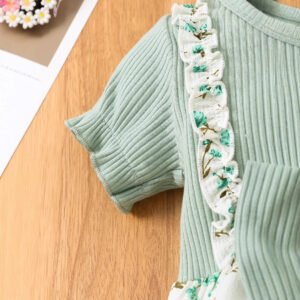 Baby Girl Summer Floral Jumpsuit & Headband Set – Cute Outfit