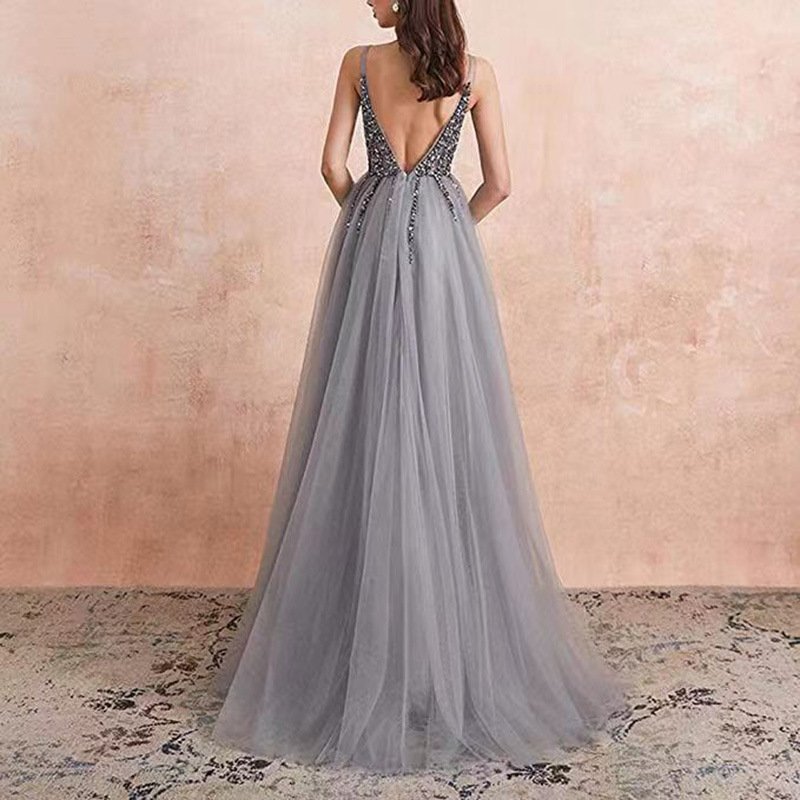 Sexy V-Neck Long Prom Dresses – Elegant & Glamorous Evening Gowns