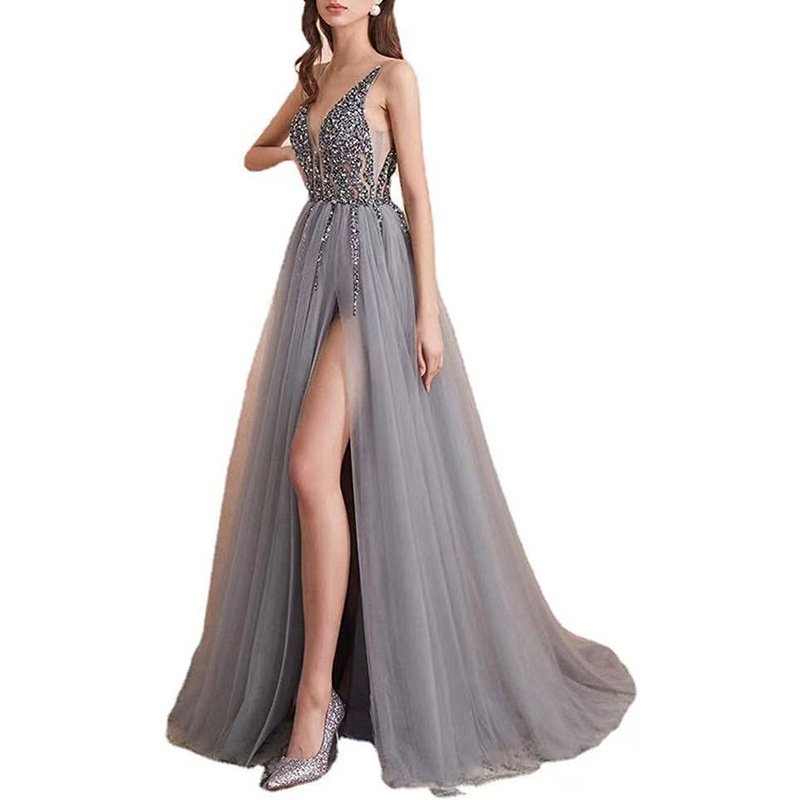 Sexy V-Neck Long Prom Dresses – Elegant & Glamorous Evening Gowns