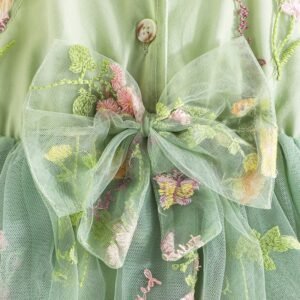Baby Girl Floral Embroidery Princess Dress – Sleeveless Summer & Spring Outfit