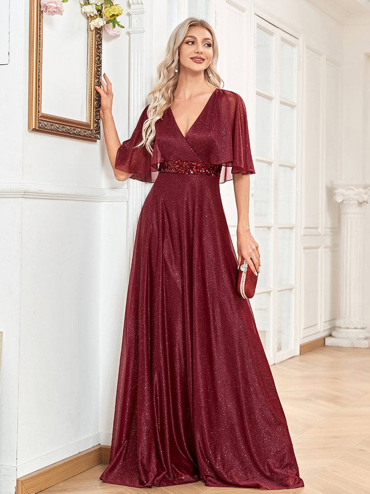 Blue Shining Formal Evening Dress – Elegant Gown for Prom, Weddings & Special Events