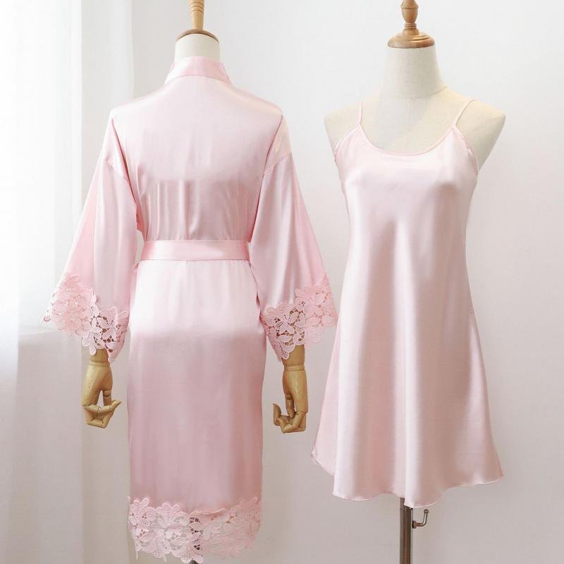 Sexy Women’s Lace Bride Wedding Robe Set