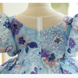 Children's Luxury Pink & Blue Sequin Dress – Elegant Sparkly Party Dress for Girls