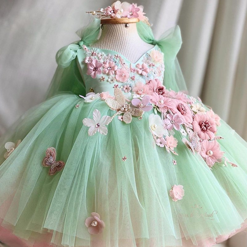 Elegant Butterfly Girl Princess Dress – Adorable 0-6Y Kids Dress