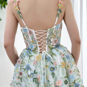 Elegant Lady Luxury Floral Sweetheart Princess Prom Dress – Exquisite Formal Gown