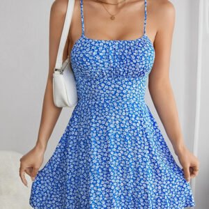 Sexy Floral Backless Beach Dress for Women – Flirty & Elegant Summer Style
