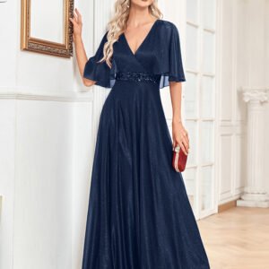 Blue Shining Formal Evening Dress – Elegant Gown for Prom, Weddings & Special Events