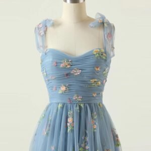Luxury Floral Embroidery Long Prom Evening Dress – Elegant Formal Gown