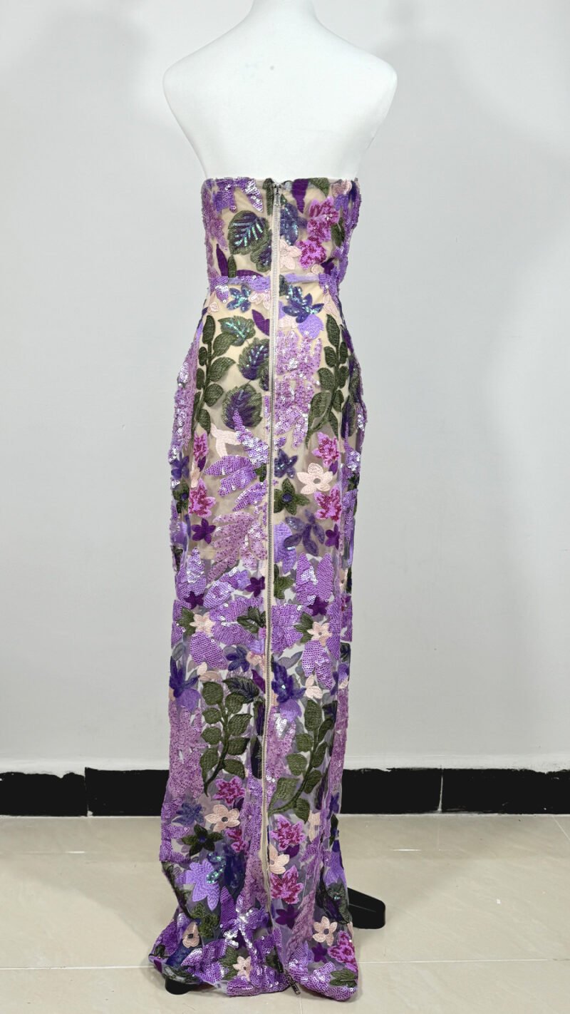 Elegant Sequin Split Long Dress – Celebrity Club & Evening Wear