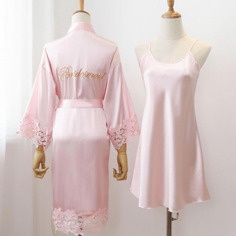 Sexy Women’s Lace Bride Wedding Robe Set