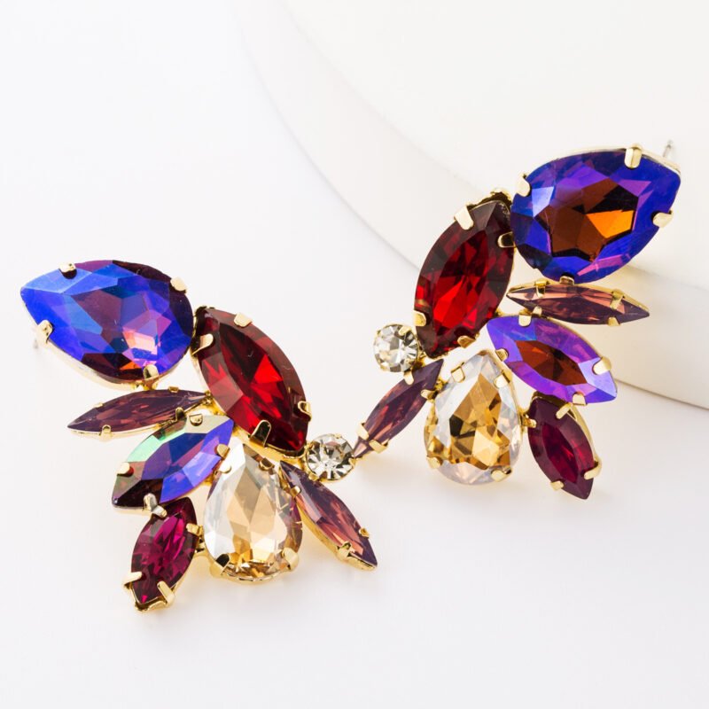 Elegant Glass Diamond Earrings – Women's Fashion & Timeless Style
