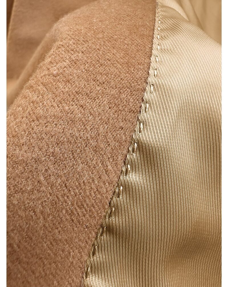 Brown Wool Single-Lined Double-Breasted Women's Suit Jacket – Elegant & Chic