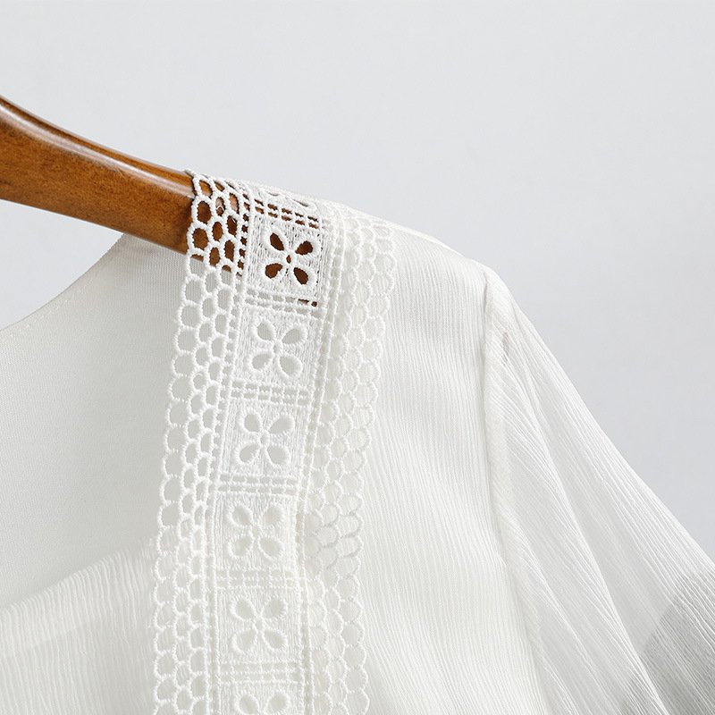 Elegant White Mulberry Silk Long Dress for Women – Fairy Holiday Style