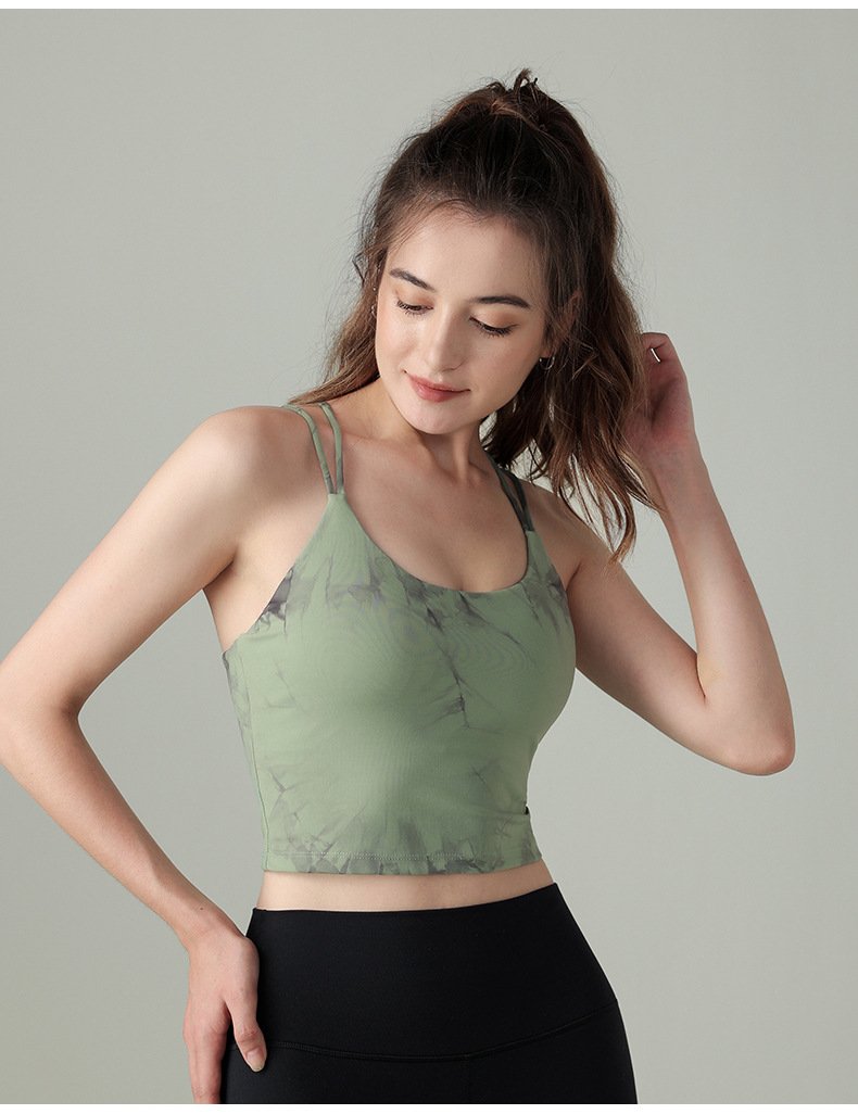 High-Strength Shockproof Yoga Bra – Elastic & Stylish Back Strap Tube Top