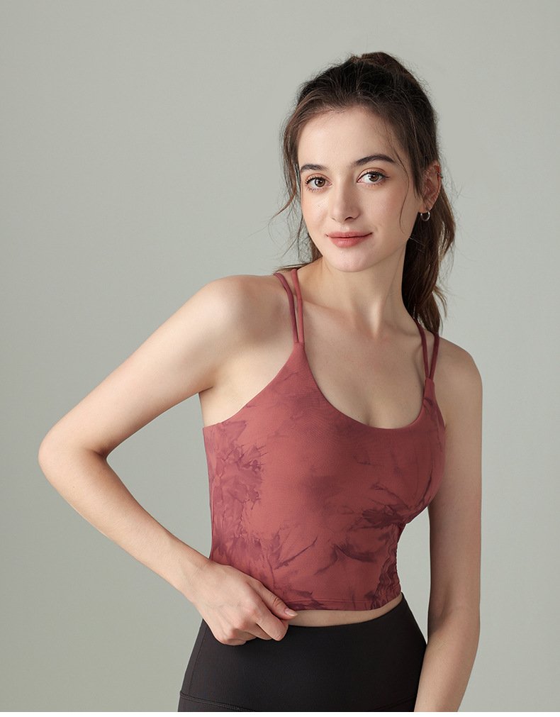 High-Strength Shockproof Yoga Bra – Elastic & Stylish Back Strap Tube Top
