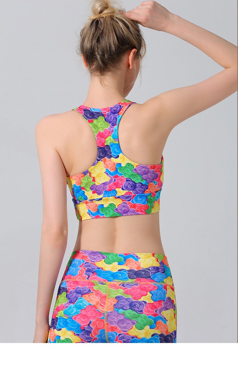 Printed Yoga Shorts Set – Hip-Lifting Fitness & Running Suit