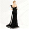Black One-Shoulder Sequin Long Prom Dress