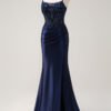 Royal Blue Spaghetti Strap Mermaid Prom Dress