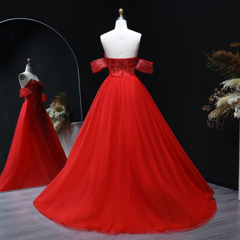 Luxury Mermaid Arabic Evening Dress with Overskirt