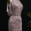 Elegant Off-Shoulder Brown Mermaid Mauve Evening Dress