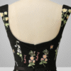 A-Line Sweetheart Black Dress with Embroidery