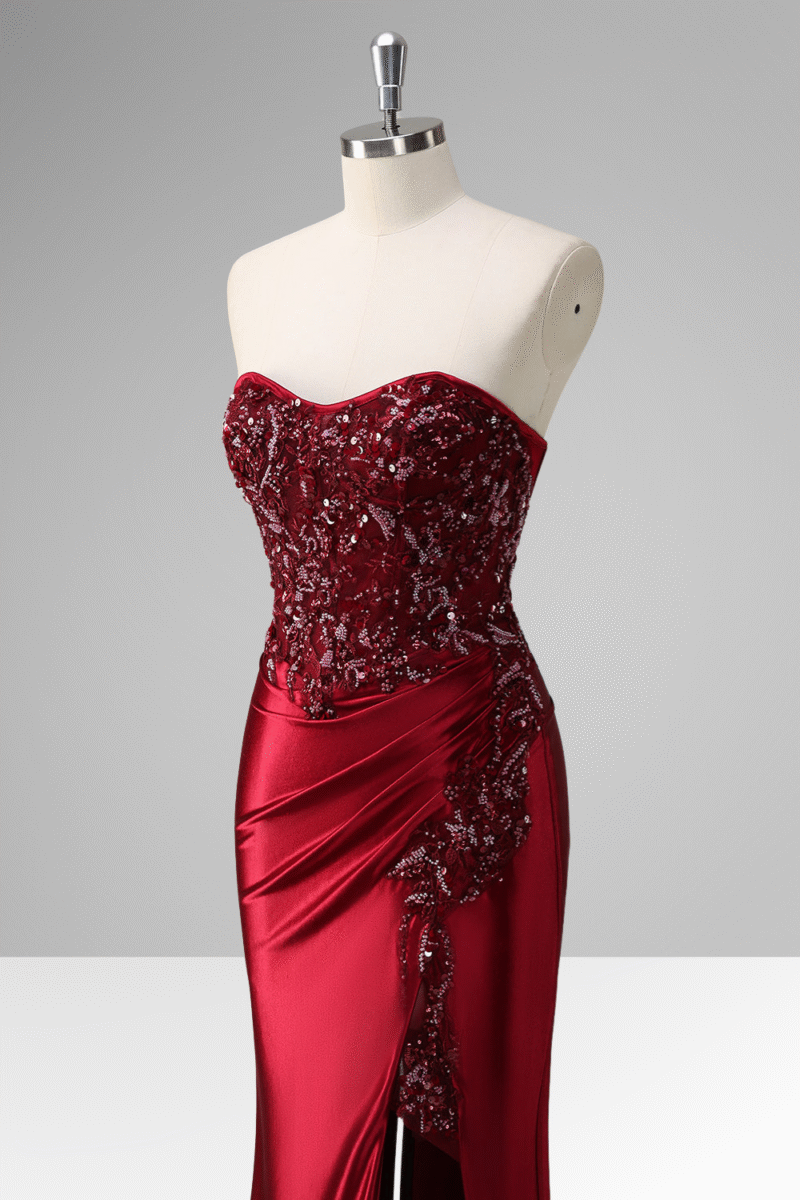 Green Mermaid Sequin Prom Dress with Beading