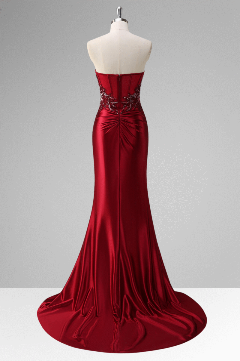 Green Mermaid Sequin Prom Dress with Beading