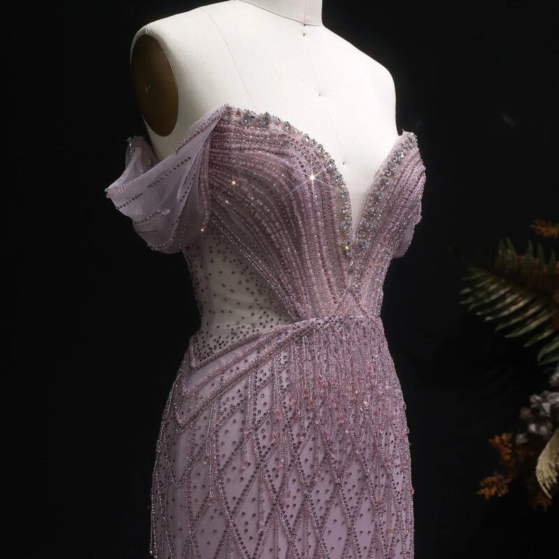 Elegant Lavender Mermaid Evening Dress