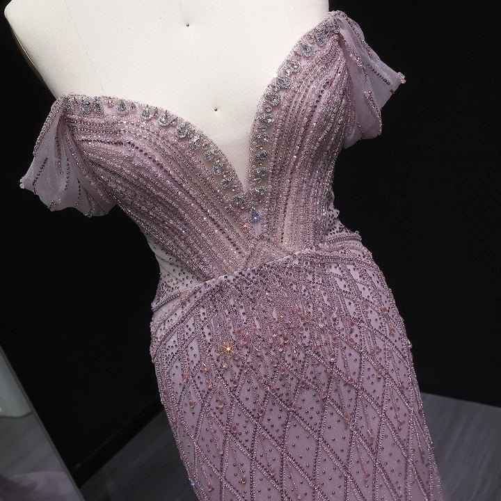 Elegant Lavender Mermaid Evening Dress