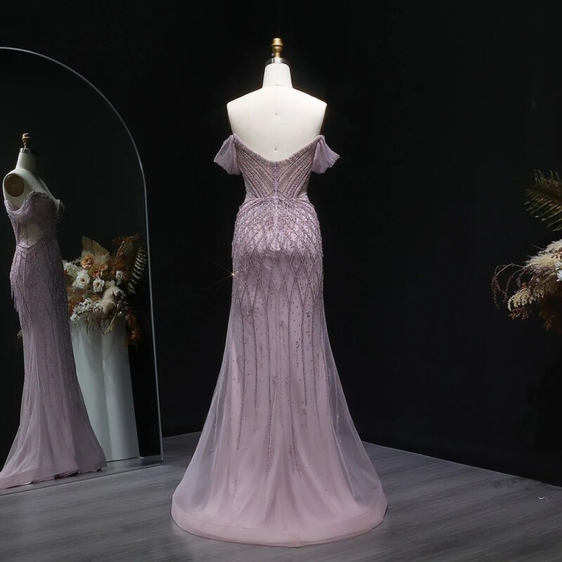 Elegant Lavender Mermaid Evening Dress