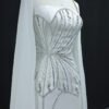 Elegant Luxury Beaded Evening Dress with Cape Sleeves